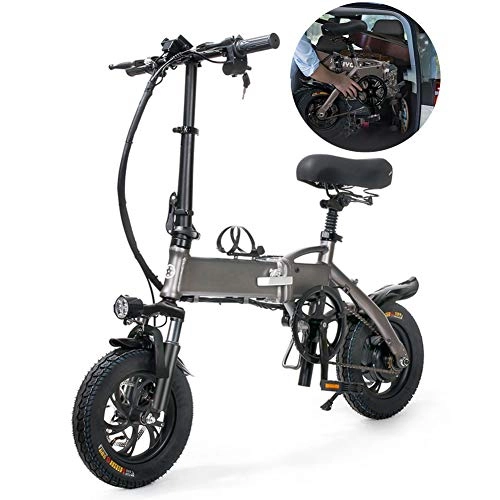 Bicicletas eléctrica : Fxwj Bicicleta Elctrica Plegables con 250W Motor Bicicleta Plegable 25Km / H Y Batera 48V 3.0Ah Bici Electricas Adulto Asiento Ajustable Pedales