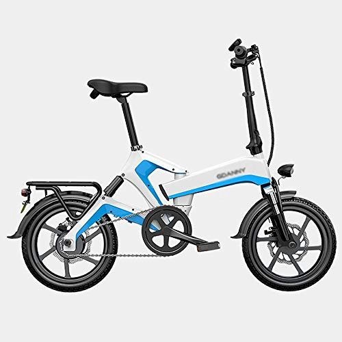 Bicicletas eléctrica : GGFHH Bicicleta Eléctrica Plegable E-Bike 16"Neumático Bicicleta Eléctrica 400W Potente Motor 48V Batería Extraíble y Cuadro Profesional de Aleación de Magnesio De 7 Velocidades