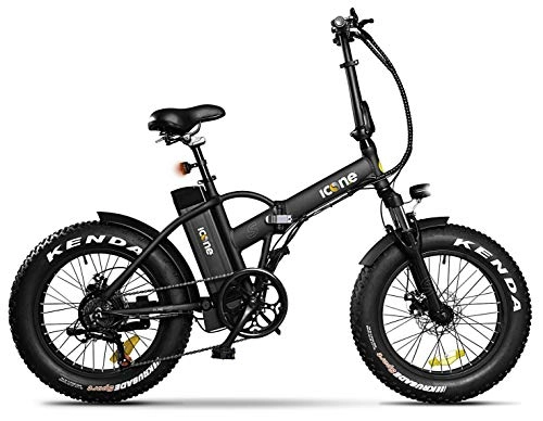Bicicletas eléctrica : giordanoshop 250W Icon.e-Bicicleta eléctrica Plegable AllRoad Plus 250 W Pure Black, Unisex Adulto, Negro, no Size