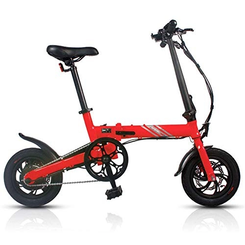 Bicicletas eléctrica : GJJSZ Bicicleta elctrica Mini Bicicleta elctrica Plegable 12"36V 5.2AH Tres Modos de Trabajo