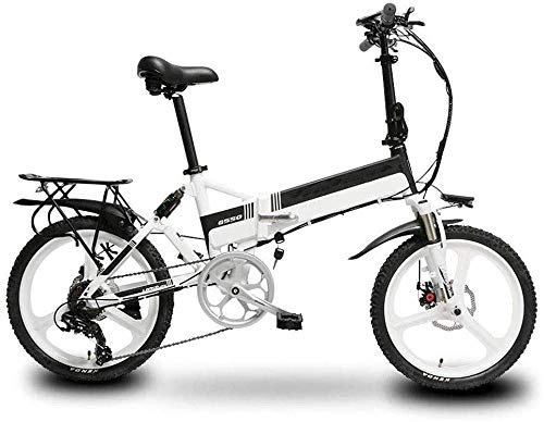 Bicicletas eléctrica : GJJSZ Bicicleta eléctrica Plegable, Marco de aleación de Aluminio Batería de Litio Bicicleta al Aire Libre Aventura Adulto Mini Bicicleta eléctrica Plegable Coche Fácil de Plegar y Llevar Diseño, E