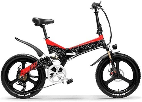Bicicletas eléctrica : GJJSZ Bicicleta eléctrica Plegable, Velocidad de 20 Pulgadas Hombres y Mujeres Bicicleta de Carretera Pequeña portátil Ultraligera Absorción de Doble Choque para Hombres y Mujeres Adultos