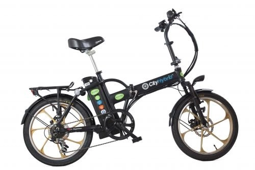 Bicicletas eléctrica : Green Bike City Hybrid Blanco