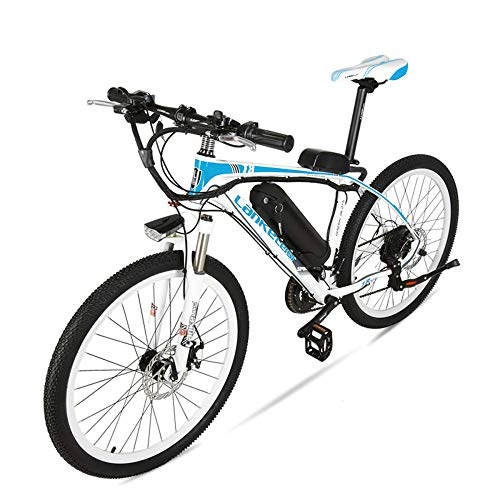 Bicicletas eléctrica : GTYW, Eléctrico, 26 Pulgadas, Aleación De Aluminio, 36V 20ah, Bicicleta, Montaña, Bicicleta, Ciclomotor Adulto, Whiteblue-36V20ah