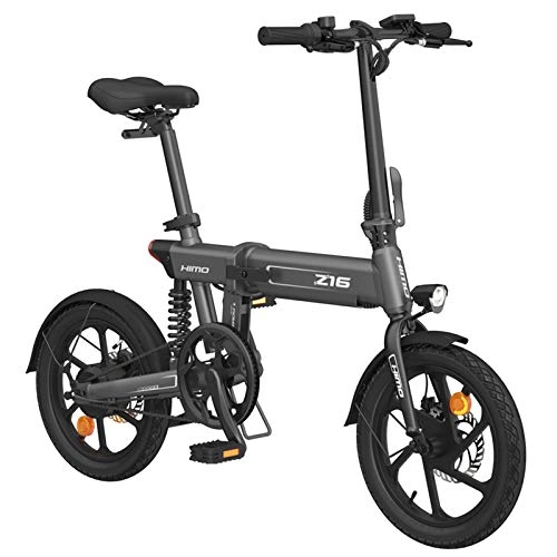 Bicicletas eléctrica : GUOJIN Bicicleta Eléctrica Plegable Bicicleta de Aleación de Aluminio de 250 W 36V, 10Ah Batería de Iones de Litio, City Mountain Bicycle Booster 80KM, Capacidad de Carga 100 Kg, Gris