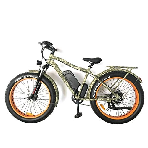 Bicicletas eléctrica : H&G Bicicleta Eléctrica Montaña, Bici Electricas Adulto con Ruedas de 26" Neumático Gordo Ciclismo de Playa Bicicleta con Motor de 1000W Velocidad máxima 45km / H