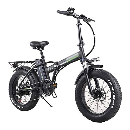 Bicicletas eléctrica : HHHKKK Bicicleta Electrica Plegable - E-Bike, Motor de Alta Potencia 48V10 / 15A 500W con Diseño de Freno de Ddisco Electrónico Shimano de Transmisión de 7 Velocidades EBS