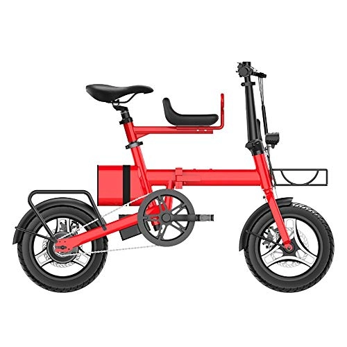 Bicicletas eléctrica : HHHKKK Bicicleta EléCtrica para Adultos Hombres Y Mujeres PequeñO Plegable del Coche Motor 36V250W De Litio De La BateríA del Ciclomotor, Freno de Apagado Inteligente EBS + Freno de Disco
