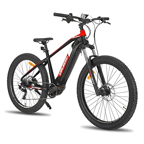 Bicicletas eléctrica : Hiland Lamassu - Bicicleta de montaña eléctrica de 27, 5 pulgadas, para hombre y mujer, motor central 1S MTB, 120 Nm, batería de 14 Ah, 672 Wh, bicicleta eléctrica Shimano Deore XT de 10 velocidades