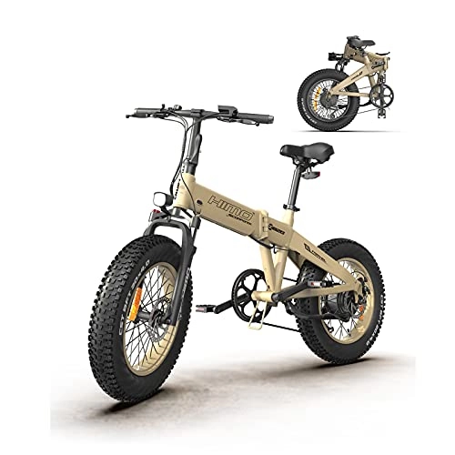 Bicicletas eléctrica : HIMO Bicicleta eléctrica ZB20 de 20 Pulgadas 4.0 Fat Tire de 48 V / 10 Ah, baterías de Iones de Litio extraíbles, Motor de 250 W, Frenos de Disco Dobles, 6 velocidades Shimano
