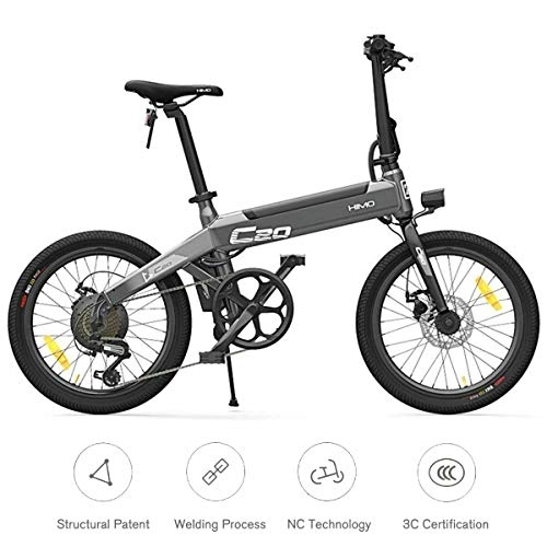 Bicicletas eléctrica : HIMO Electric Bicycle Lightweight 20 E-Bike Mountain Sport with 36V 10Ah Lithium Battery 6 Speed Shifter for Adults