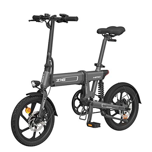 Bicicletas eléctrica : HIMO Pliant Z16 Vélo électrique IPX7 étanche, 20 pouces, aluminio, absorción del choc, batería de litio recargable, portátil y fácil de transportar, (expédié en Europa)