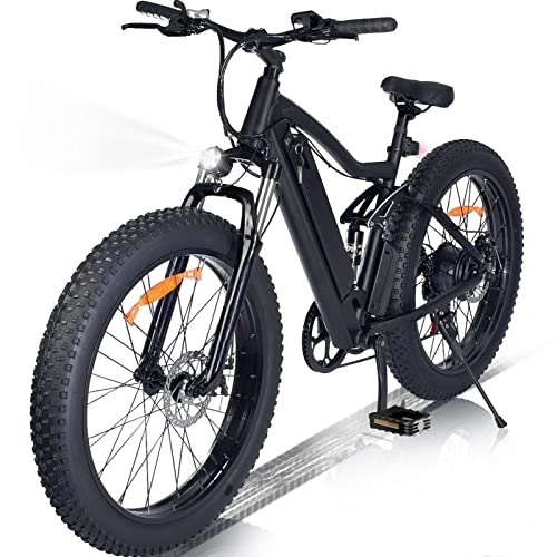 Bicicletas eléctrica : HITWAY 26" Bicicleta eléctrica 4, 0 Fat Tire, 48V / 250W / 10Ah Batería de Litio, Alcance 35-90KM, con Sistema Shimano 7 Bicicleta de montaña, E-MTB Adultos Urbana
