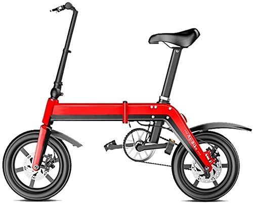 Bicicletas eléctrica : HJTLK Bicicleta elctrica Bicicleta Plegable elctrica de aleacin de Aluminio de 350 W, sin Pedal y con aplicacin habilitada, Alcance 25 km / h 120 kg de Carga mxima