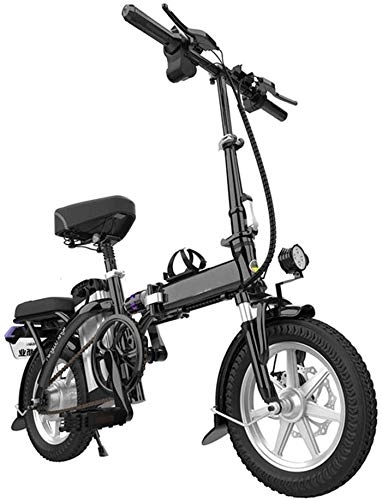 Bicicletas eléctrica : HJTLK Bicicleta elctrica Plegable - Porttil Fcil de almacenar en Caravana, Autocaravana, Barco.Batera de Iones de Litio de Carga Corta y Moto electrnica silenciosa con Pantalla LCD