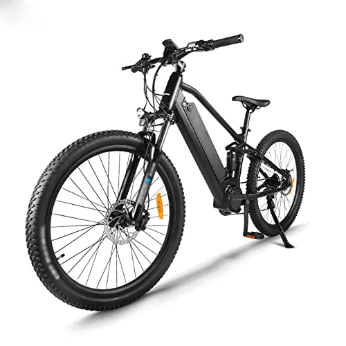 Bicicletas eléctrica : HMEI Bicicleta electrica Plegable Ligera Bicicleta eléctrica Adultos 750W Motor 48V 25Ah Batería de Iones de Litio extraíble 27.5 '' Llanta de Grasa Ebike Snow Beach Mountain E-Bike (Color : Negro)