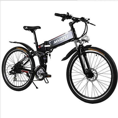 Bicicletas eléctrica : Hokaime Bicicleta de montaña eléctrica de 26 Pulgadas con batería extraíble de Gran Capacidad, batería de Litio de Tres Modos de Trabajo