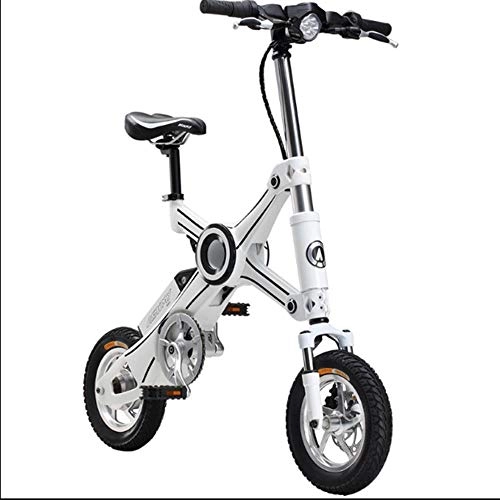 Bicicletas eléctrica : Hokaime Bicicleta elctrica, Bicicleta elctrica de Cuerpo Plegable, 36V 250W Motor Trasero Bicicleta elctrica, Freno de Disco mecnico, Negro