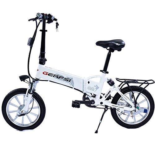 Bicicletas eléctrica : Hokaime Bicicleta eléctrica Plegable Adulto Bicicleta de 16 Pulgadas, Equipada con 36V Puerto de Bicicleta eléctrica USB 250W