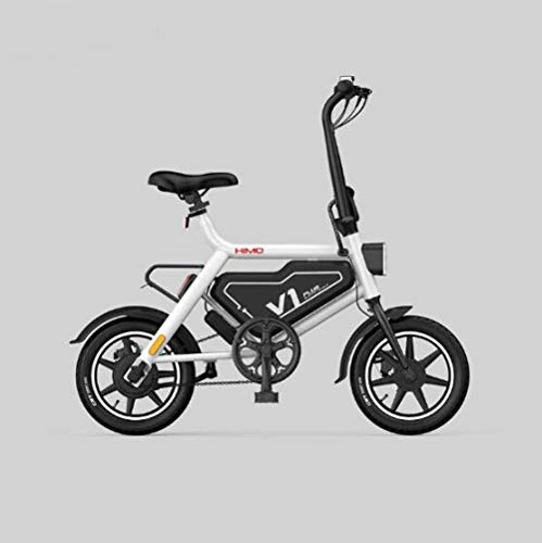 Bicicletas eléctrica : Hold E-Bikes Bicicleta Plegable de Servicio Gratuito Ciclomotor elctrico Kilometraje 100 kg de Capacidad Scooter elctrico Exterior Xiaomi@Blanco