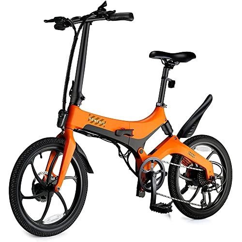 Bicicletas eléctrica : HOMERIC Bicicleta Eléctrica Plegable, 20 Pulgadas Bicicleta de asistencia eléctrica, 250W Shimano de 6 velocidades batería extraíble, bicicleta eléctrica, 25 km para mujeres y hombres