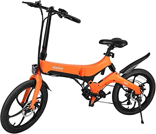 Bicicletas eléctrica : HOMERIC Bicicleta eléctrica plegable plegable de 20 pulgadas para adultos, 250 W con batería extraíble de 36 V y 7, 8 Ah, 7 velocidades, bicicleta plegable (PAS-Bike, sin válvula de acelerador)