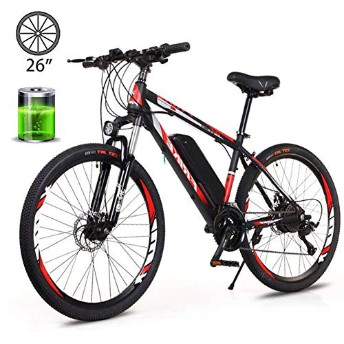 Bicicletas eléctrica : HSART Bicicleta Elctrica de Montaa, Ebike Elctrico 250W 26'' con Batera Extrable de Iones Litio 36V 10AH 27 Cambio Velocidad para Adultos
