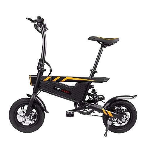 Bicicletas eléctrica : HXJZJ Bicicleta elctrica Plegable Scooter para Estudiantes Adultos Mini Scooter porttil 50KM Duracin de la batera 36V6AN Batera de Litio Velocidad ms rpida 25KM / H