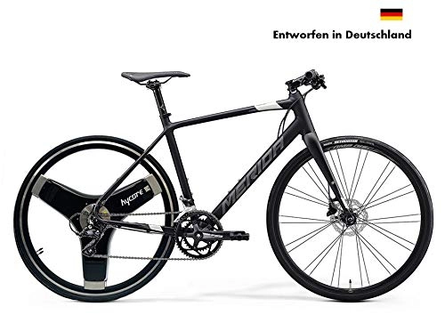 Bicicletas eléctrica : Hycore T1 - Bicicleta elctrica Merida de 28 pulgadas (motor doble, batera extrable y ligera)