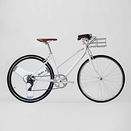 Bicicletas eléctrica : Hycore T1 - Bicicleta eléctrica para mujer, 27, 5 pulgadas, ligera, doble motor, color gris