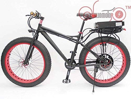 Bicicletas eléctrica : HYLH 48V 500W 26"Rueda de neumtico Gordo eBike Beach Cruiser Snow Bicicleta elctrica con 48V 20AH Soporte Trasero Batera de Iones de Litio Llanta