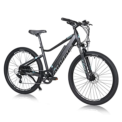 Bicicletas eléctrica : Hyuhome Bicicletas Eléctricas Para Adultos Hombres Mujeres, 27, 5" E-bicicleta Montaña E-MTB 250W 36V 12.5Ah, Frenos Disco Dobles Shimano de 7 Velocidades para Viajeros al Aire Libre(250W 12.5 A, 720)