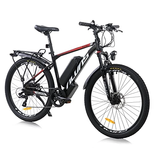 Bicicletas eléctrica : Hyuhome Bicicletas eléctricas para adultos, hombres y mujeres, bicicletas E de 26 pulgadas para hombres, bicicleta de montaña eléctrica con batería extraíble de 36 V 12.5 Ah y motor BAFANG (rojo)