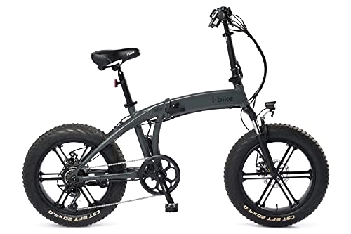 Bicicletas eléctrica : i-Bike Bicicleta eléctrica Plegable Oso ITA99 Unisex Adulto Gris caña de Fusil, única