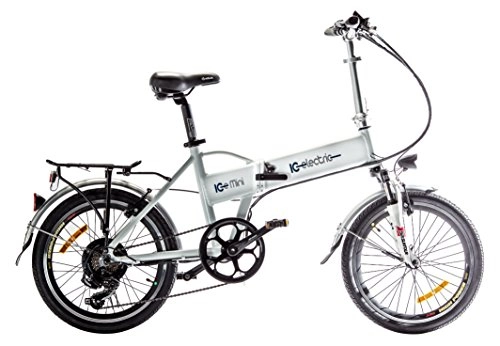 Bicicletas eléctrica : IC Electric Mini Bicicleta Plegable, Unisex Adulto, Blanco, Talla nica