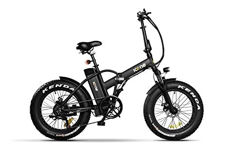 Bicicletas eléctrica : Icon.e Bici Elettrica Pieghevole AllRoad 250W Pure Black