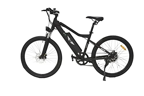 Bicicletas eléctrica : Invicta TREKY, Bicicleta eléctrica de montaña. Ebike 26", Aluminio, Shimano 7V, Motor 250W, Bateria Litio Extraible 36V 10, 4Ah, Color Negro Mate, Tamaño Normal
