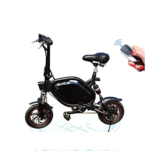 Bicicletas eléctrica : JAEJLQY Bicicleta de elctrica Montaa Prrafo Fbrica de aleacin de Aluminio 350W Motor 48V Bicicleta elctrica Plegable Mejorada versin, Negro