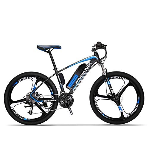 Bicicletas eléctrica : JAEJLQY Bicicleta de Montaa electrica Nueva 30 velocidades Bicicleta de montaña Bicicleta elctrica 36V 250W 10Ah vehculo elctrico Motor de 250 vatios, Azul, Onewheel