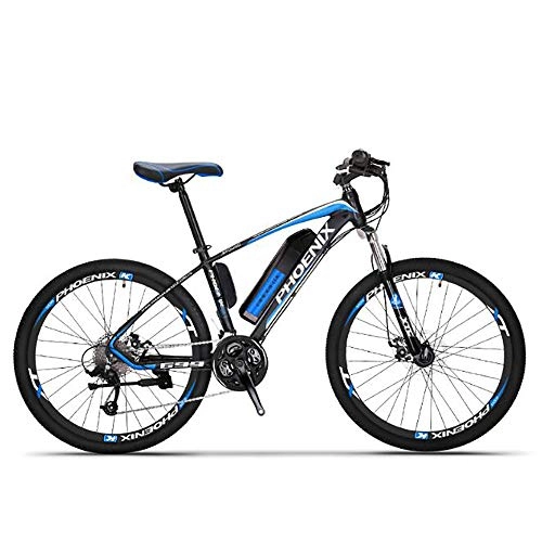 Bicicletas eléctrica : JAEJLQY Bicicleta de Montaña electrica Nueva 30 velocidades Bicicleta de montaña Bicicleta eléctrica 36V 250W 10Ah vehículo eléctrico Motor de 250 vatios, Azul, Spokewheel