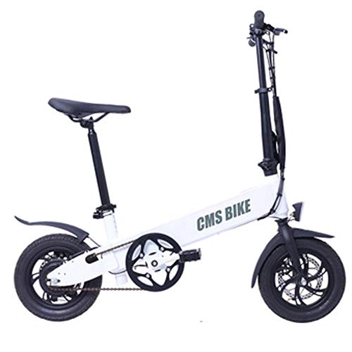 Bicicletas eléctrica : JH 12 Pulgadas Bicicleta Eléctrica, Bicicleta Eléctrica Plegable, Aleación De Aluminio, De Velocidad Variable, Ciudad De Bicicletas, Portátil, Adulto, Portátil, Bicicleta Eléctrica