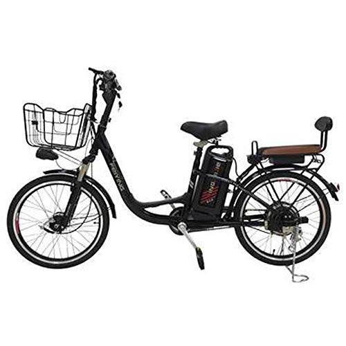 Bicicletas eléctrica : JH Bicicleta elctrica, 48V Viaje de Ciudad de Compras Bicicleta elctrica de 24 Pulgadas de aleacin de Aluminio LED del Pedal de Bicicleta elctrica
