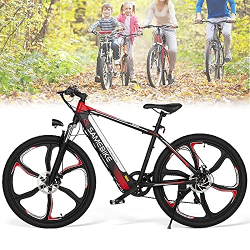Bicicletas eléctrica : JINGJIN Bicicleta De Montaña Eléctrica para Adultos, Cuadro de montaña de Acero con Alto Contenido de Carbono de 26", Freno de Disco mecánico, Velocidad 35 km / h, Kilometraje en Modo Pas 60-70 km / h