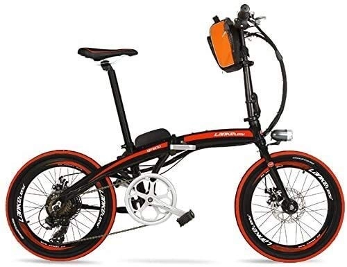 Bicicletas eléctrica : JINHH Adultos 240W 48V 12Ah Portátil 20 Pulgadas E Bicicleta Plegable, Aleación de Aluminio Marco Pedal Assist Bicicleta eléctrica, Ambos Frenos de Disco, (Color: Azul Estándar)