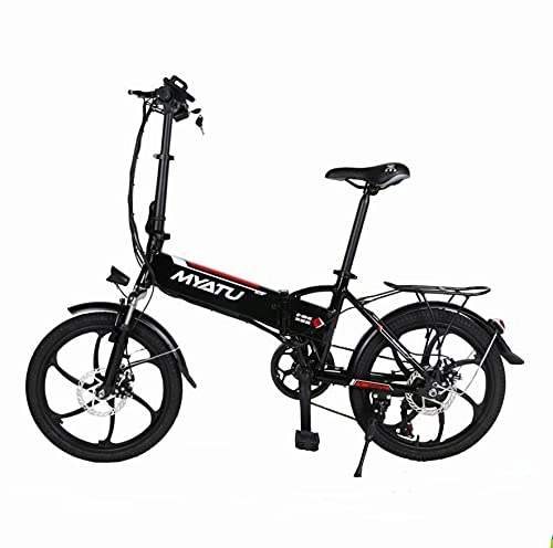 Bicicletas eléctrica : Jolitec-Bicicleta Electrica- Bicicleta Eléctrica Plegable Ebike Revolution City 30, Aluminio, Shimano 7V, Batería Litio extraíble 48V, 8Ah… (Negro)