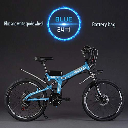 Bicicletas eléctrica : Jun Bicicleta De Montaa Elctrica De 26 Pulgadas (48V 350W) con Batera Extrable De Iones De Litio De Gran Capacidad, B