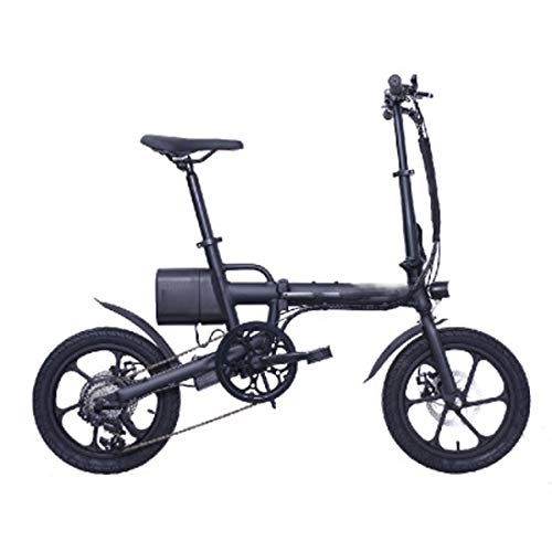 Bicicletas eléctrica : Jun Bicicleta Elctrica para Adultos, 16 Pulgadas Turno Plegable 36V7.8AH Batera De Litio Aleacin De Aluminio Porttil Scooter De Viaje, B