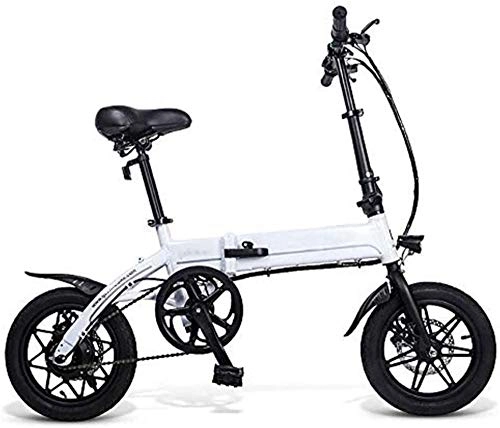 Bicicletas eléctrica : June Bicicleta Eléctrica Plegable De 14 Pulgadas Asistente De Energía Eléctrica 250W Potente Motor Bicicleta Eléctrica con Batería De Iones De Litio De 7.5Ah Portátil Ajustable para Ciclismo