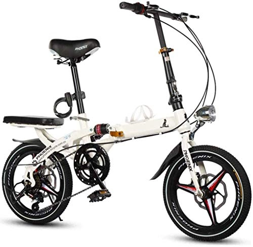 Bicicletas eléctrica : JXH 16 Pulgadas Ultra luz porttil Plegable Mini Bicicletas elctricas para Adultos Scooter Frenos de Doble Disco y Doble Choque, para el Recorrido de Ciclo de Trabajo Fuera y los desplazamientos
