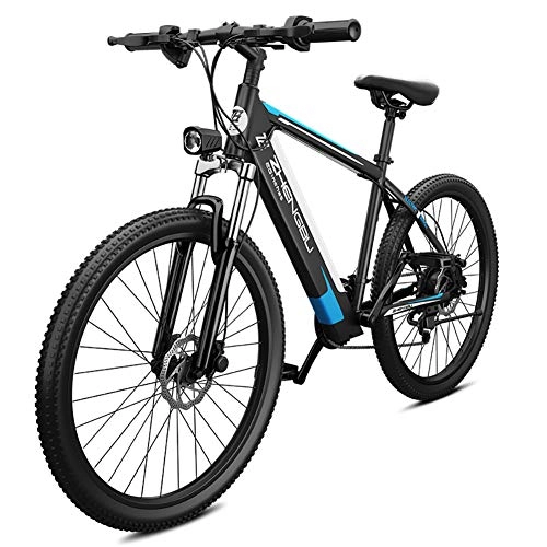 Bicicletas eléctrica : JXH Bicicletas de montaña elctrica para Adultos, de aleacin de magnesio 26" 48V 400W extrable de Iones de Litio de Bicicletas E-Bici, Ciclo al Aire Libre para Trabajar el Cuerpo Viaje, Negro